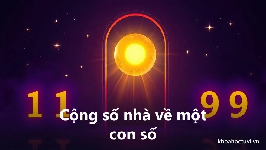 Sơ đồ cộng dồn các chữ số của số nhà về con số nút trong thần số học