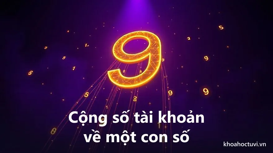 Sơ đồ cộng dồn các chữ số của số tài khoản về con số nút trong thần số học