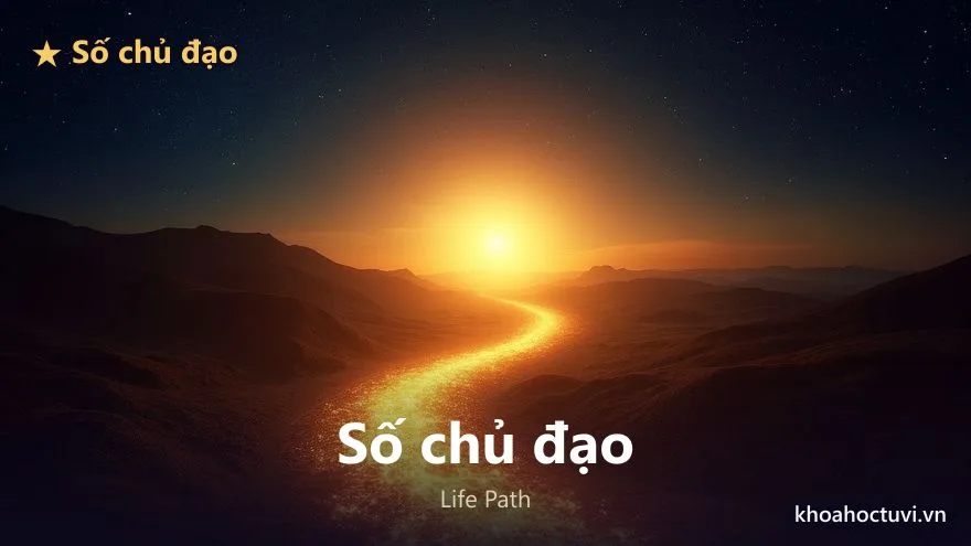 Minh họa số chủ đạo trong thần số học, chỉ số nên đọc song song với số thách thức để có bức tranh cân bằng