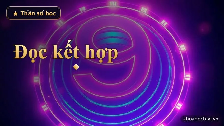 Nhiều vòng tròn ánh sáng vàng kim lồng vào nhau hài hòa trên nền trời sao — đọc kết hợp các chỉ số thần số học tạo bức tranh trọn vẹn