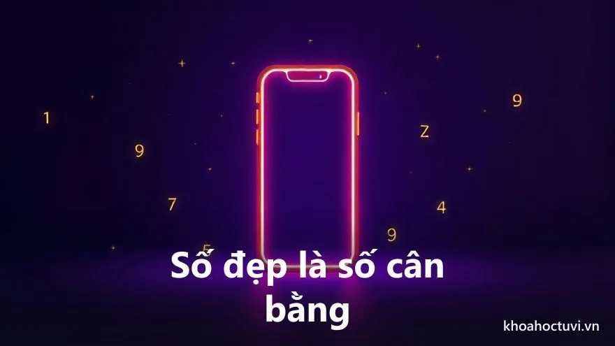 Một dãy số điện thoại phát sáng hài hòa trên nền tối, minh họa số điện thoại đẹp và cân bằng theo thần số học