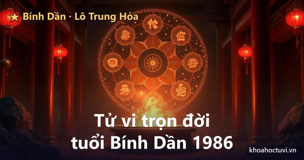 Tử vi trọn đời tuổi Bính Dần 1986 — luận giải cả đời nam và nữ mạng, mệnh Lô Trung Hỏa