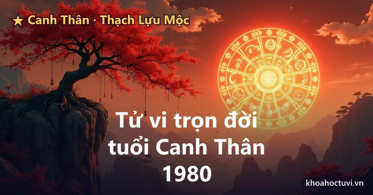 Tử vi trọn đời tuổi Canh Thân 1980 — luận giải cả đời nam và nữ mạng, mệnh Thạch Lựu Mộc