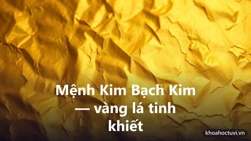Mệnh Kim Bạch Kim của người tuổi Nhâm Dần — ý nghĩa ngũ hành Kim