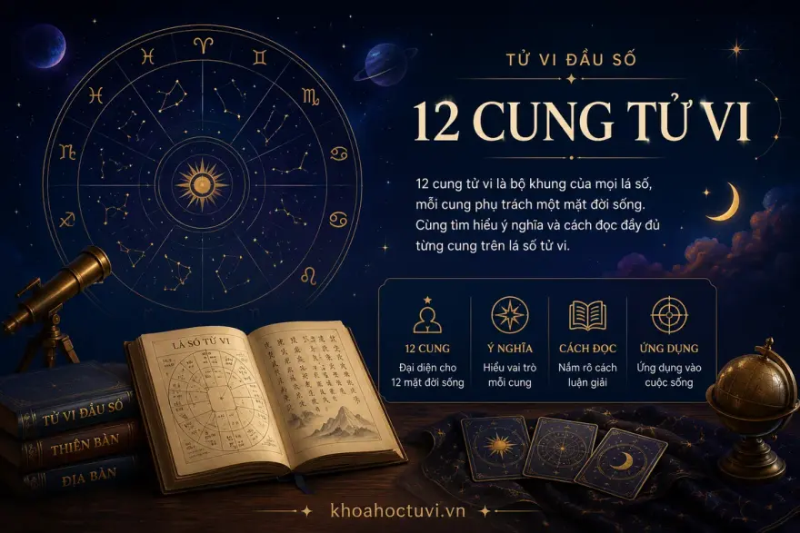 12 Cung Tử Vi Là Gì? Ý Nghĩa & Cách Đọc Đầy Đủ Từng Cung