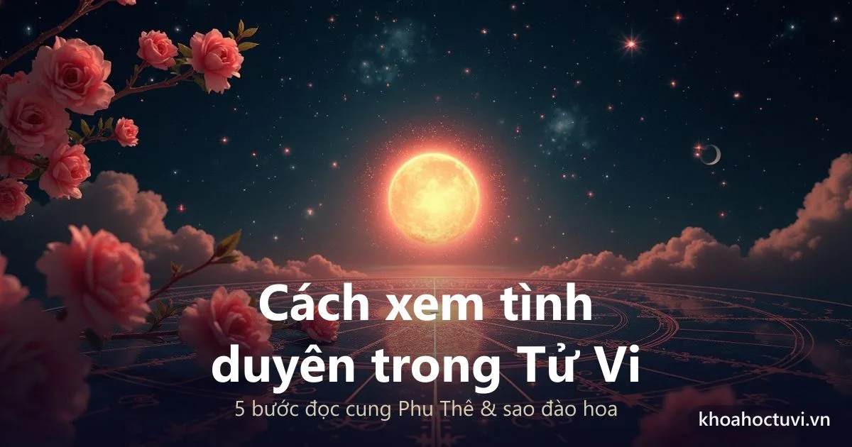 Cách xem tình duyên trong tử vi: đọc cung Phu Thê và sao đào hoa