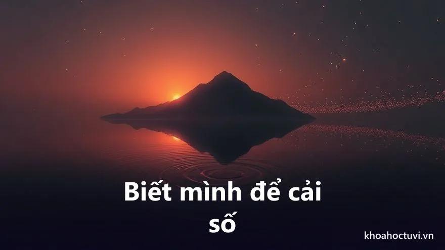 Minh họa việc soi mình qua lá số để hiểu bản thân thay vì lệ thuộc