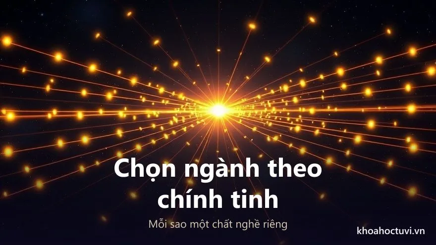 Minh họa chọn ngành nghề theo chính tinh thủ mệnh trong tử vi với nhiều con đường tỏa ra