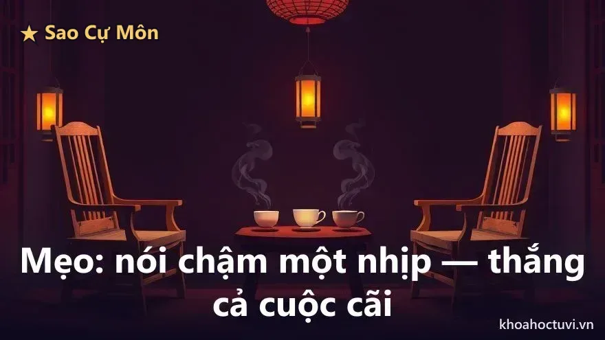 Lời khuyên cho người Cự Môn thủ Mệnh: vũ khí mạnh nhất trong tranh luận là biết lúc dừng