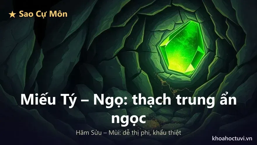 Cách thạch trung ẩn ngọc của sao Cự Môn — ngọc quý nằm trong đá, cần thời gian và va đập mới lộ sáng