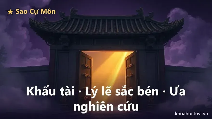 Tính cách người Cự Môn thủ Mệnh như cánh cửa lớn — mở đúng thì ánh sáng tràn vào, khép hờ thì thành nghi kỵ
