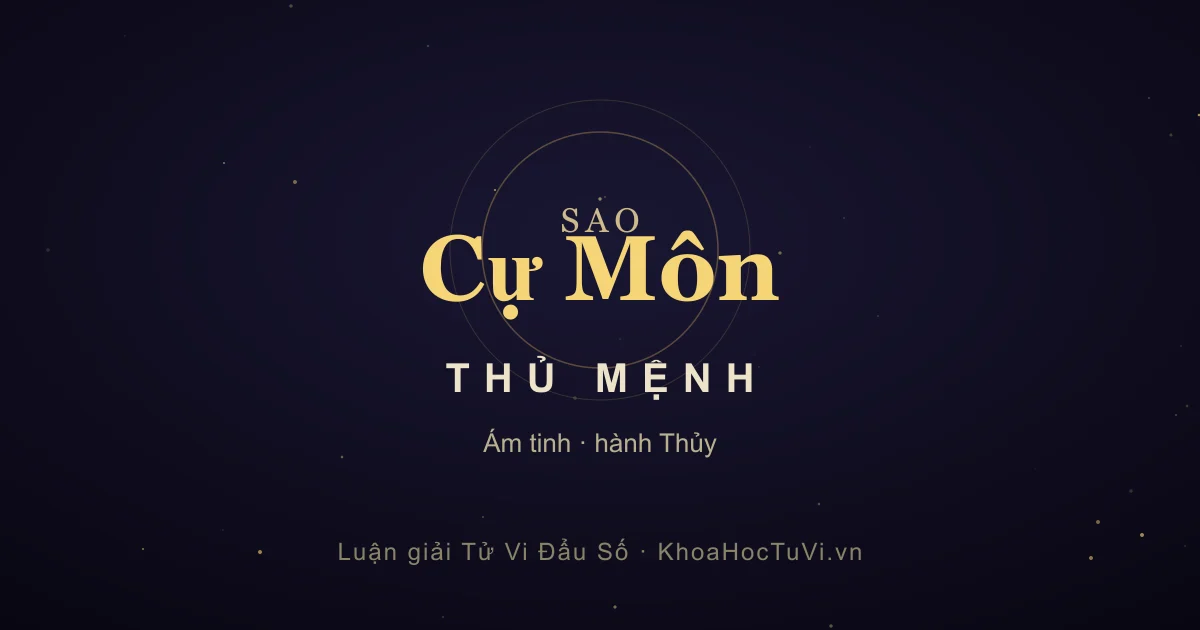 Sao Cự Môn thủ Mệnh