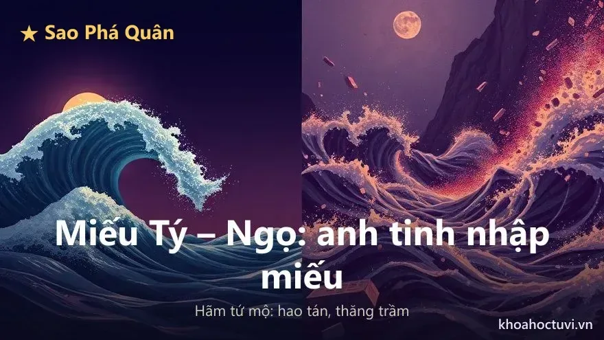 Hai trạng thái biển của sao Phá Quân — sóng có hướng là khai phá, sóng vô hướng là hao tán