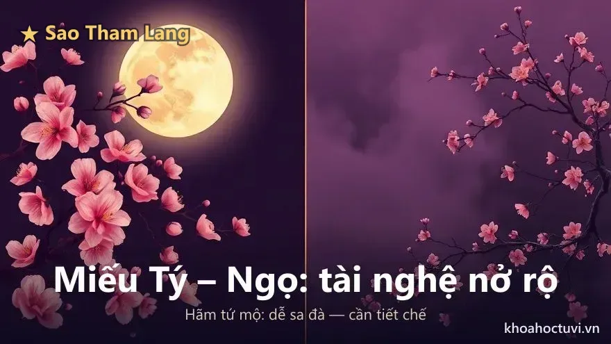 Sao Tham Lang miếu tại Tý – Ngọ tài nghệ nở rộ, hãm tứ mộ dễ sa đà nếu thiếu tiết chế