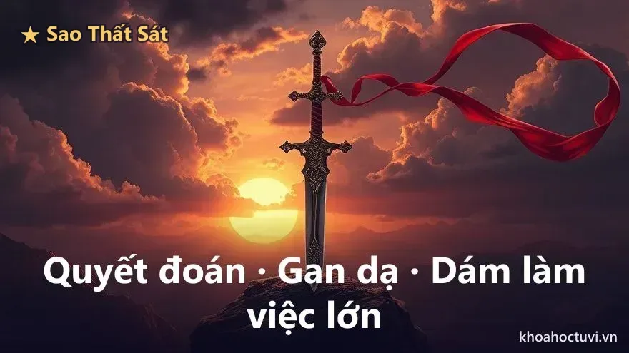 Khí chất tướng tinh của người Thất Sát thủ Mệnh — thanh kiếm cắm trên đá giữa trời dông