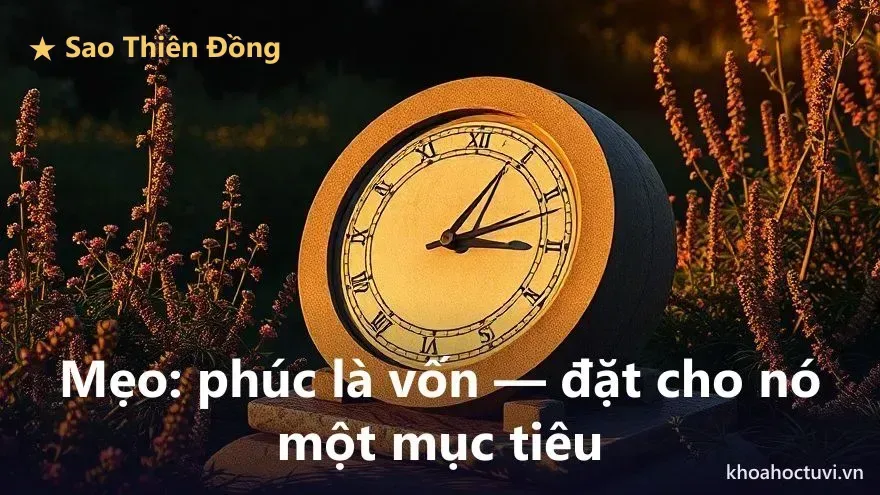 Lời khuyên cho người Thiên Đồng thủ Mệnh: phúc là vốn khởi đầu, mục tiêu mới làm nó sinh lời