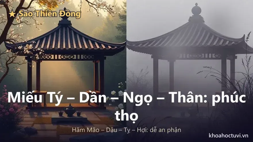 Hai khung cảnh một mái đình của sao Thiên Đồng — phúc được dùng thì ấm, phúc bỏ quên thì phủ sương
