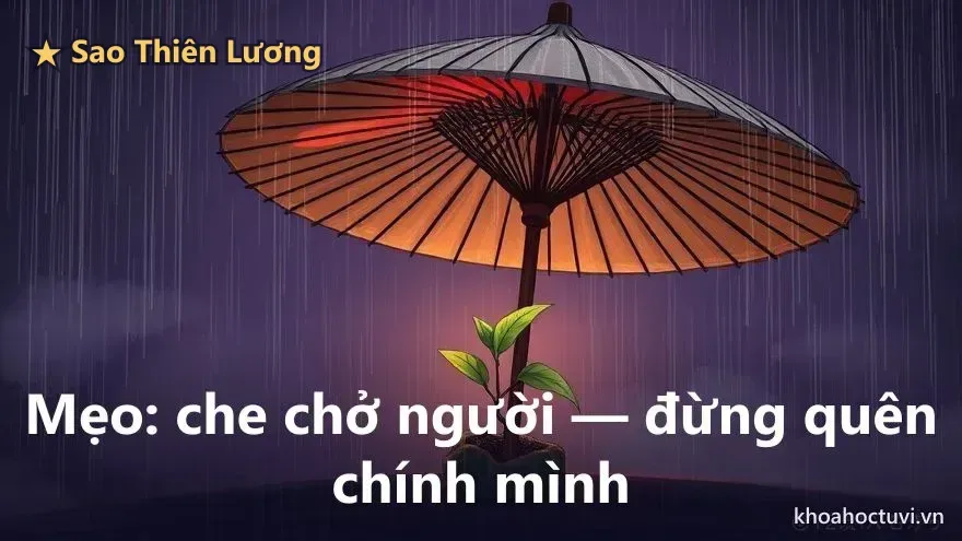 Lời khuyên cho người Thiên Lương thủ Mệnh: che chở là bản năng, nhưng người cầm ô cũng cần được che