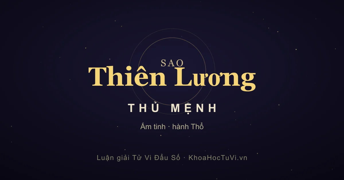 Sao Thiên Lương thủ Mệnh