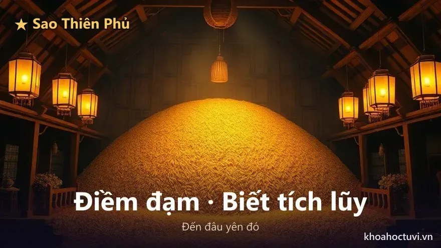 Tính cách người Thiên Phủ thủ Mệnh — điềm đạm, biết tích lũy, đến đâu yên đó như kho tàng đầy đặn