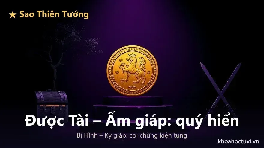 Hai thế cục sao Thiên Tướng — được Tài – Ấm giáp thì quý hiển, bị Hình – Kỵ giáp thì vướng thị phi
