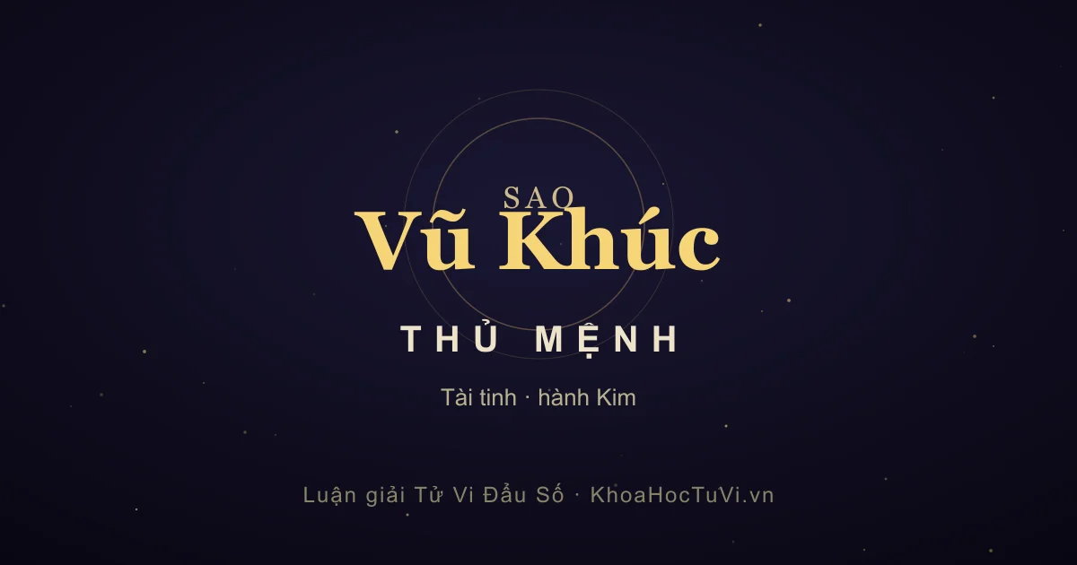 Sao Vũ Khúc thủ Mệnh