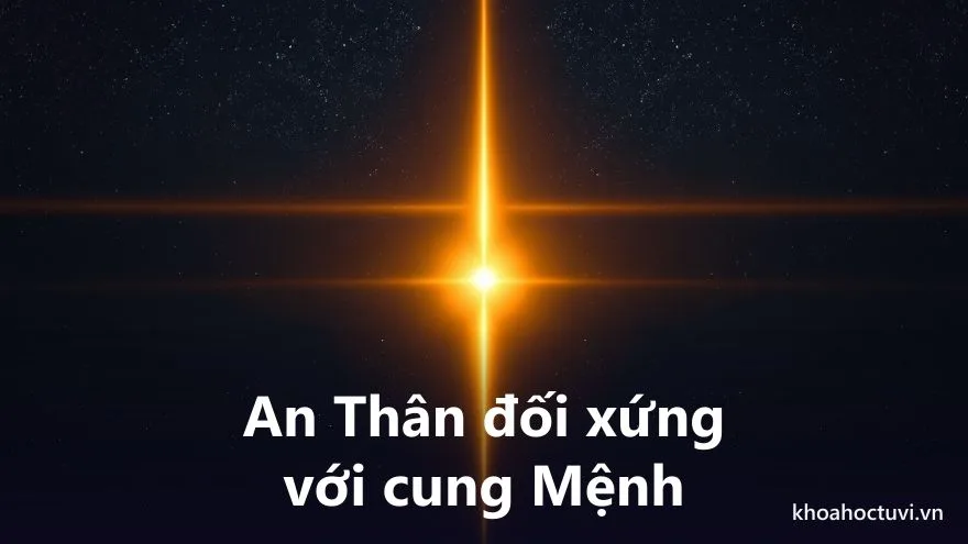Cách an cung Thân đối xứng với cung Mệnh qua trục tháng: hai điểm sáng gương nhau qua một trục