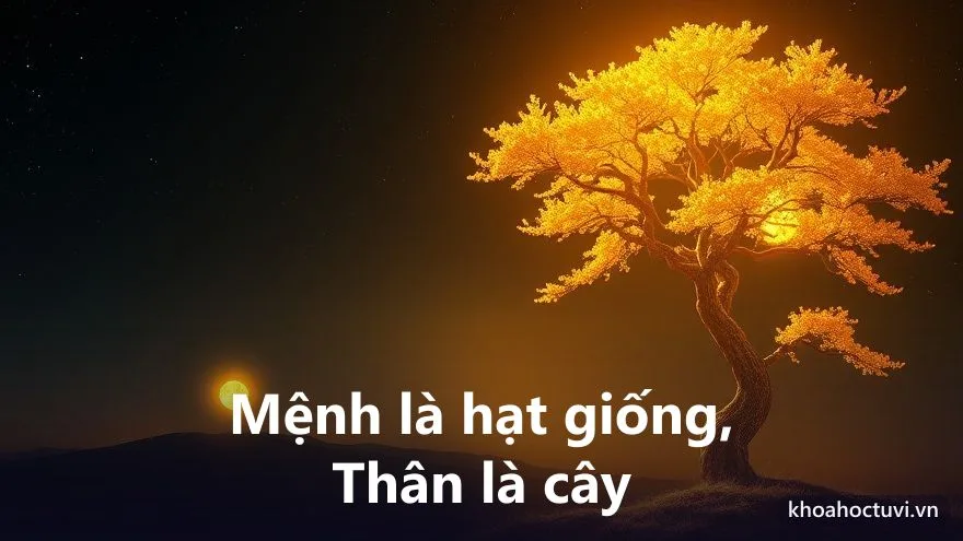 Cung Mệnh là hạt giống, cung Thân là cây thành hình: minh họa tiên thiên và hậu thiên trong cung Thân tử vi
