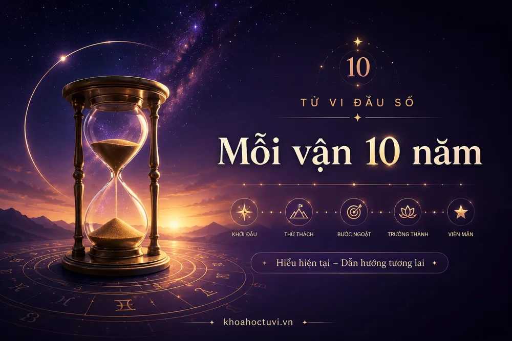 Đại vận tử vi — 12 đại vận mỗi vận 10 năm chạy qua 12 cung trên lá số