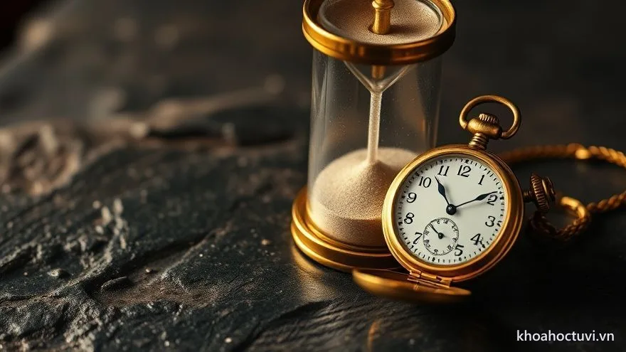 Đồng hồ cát và đồng hồ quả quýt — đại vận, tiểu vận và lưu niên là các lớp thời gian