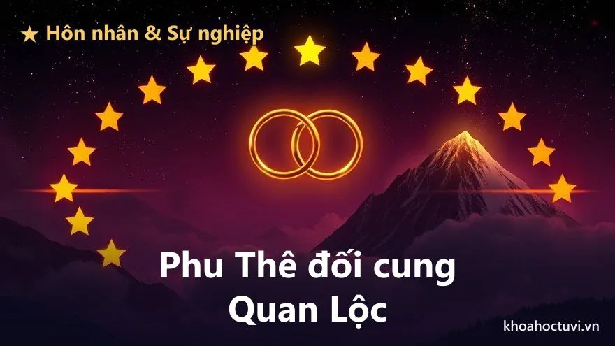 Sơ đồ chi năm sinh với vòng tam hợp và trục tứ hành xung, minh họa tầng xét tuổi khi so lá số vợ chồng