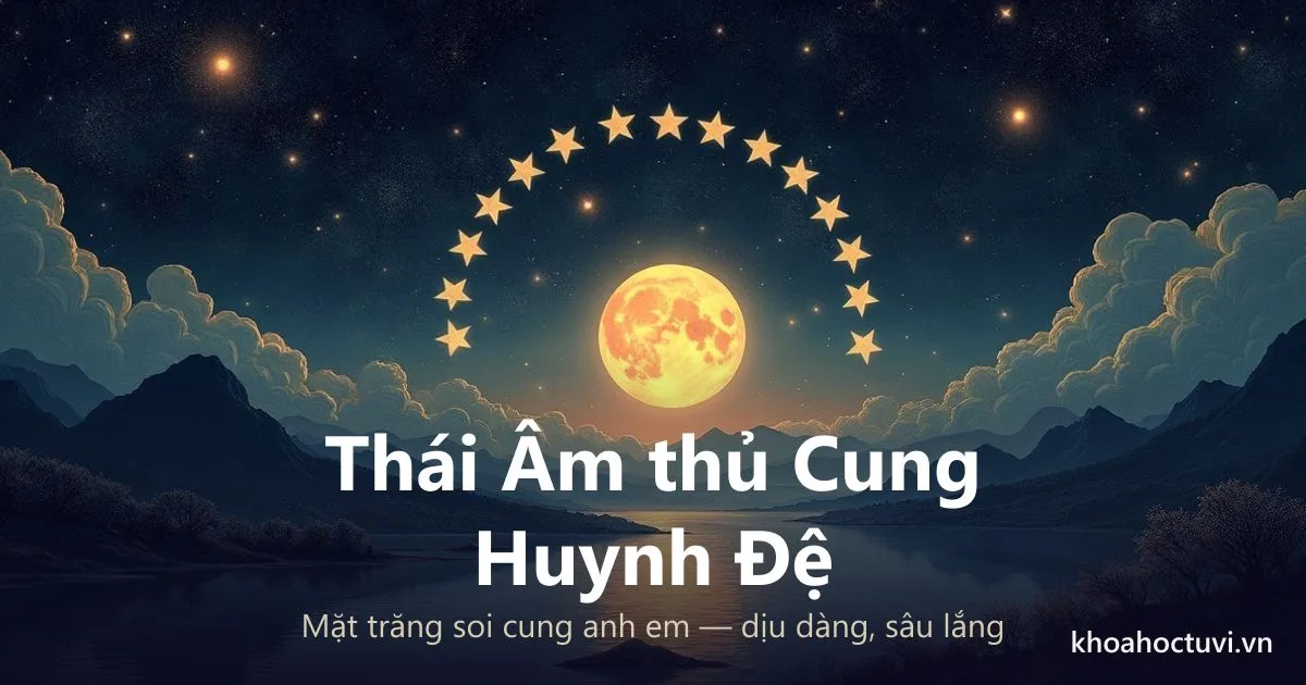 Sao Thái Âm thủ cung Huynh Đệ — luận giải Tử Vi Đẩu Số