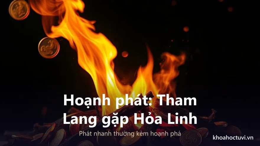 Cách hoạnh phát trong Tử Vi: Tham Lang thủ cung Tài Bạch gặp Hỏa Tinh Linh Tinh khiến tài lộc bùng phát đột ngột