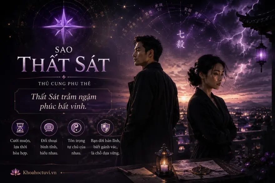 Sắc thái hôn nhân khi Thất Sát thủ cung Phu Thê
