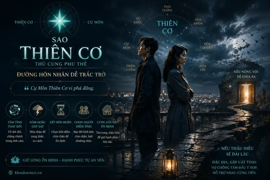 Sắc thái hôn nhân khi Thiên Cơ thủ cung Phu Thê