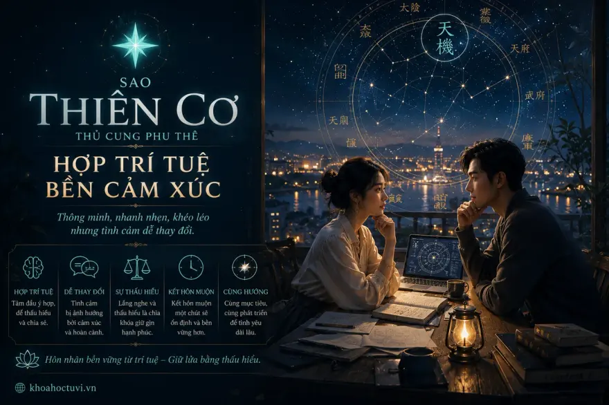 Sao Thiên Cơ thủ cung Phu Thê — luận giải hôn nhân, bạn đời