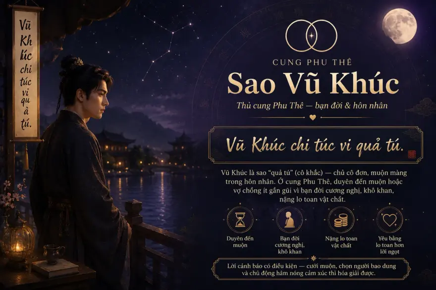 Sắc thái hôn nhân khi Vũ Khúc thủ cung Phu Thê