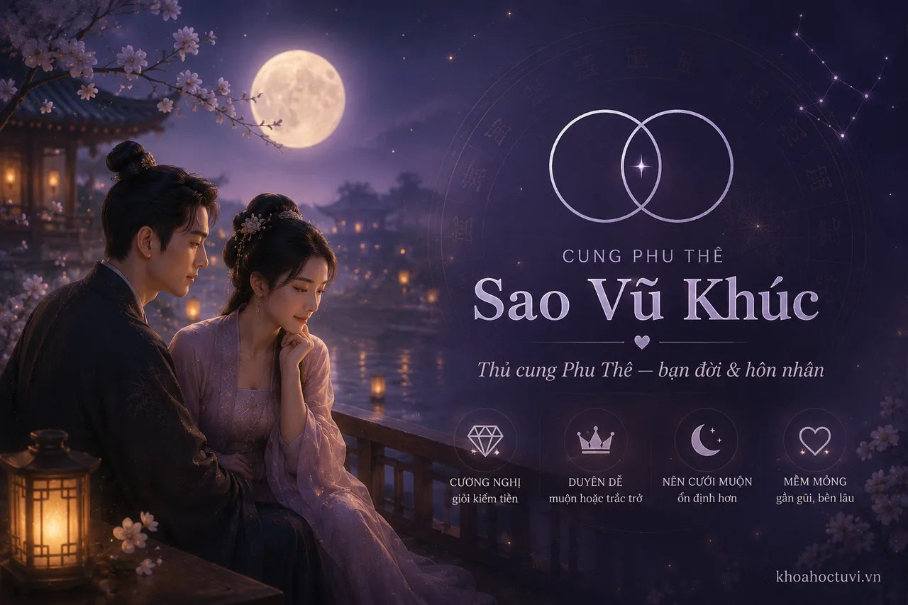 Sao Vũ Khúc thủ cung Phu Thê — luận giải hôn nhân, bạn đời
