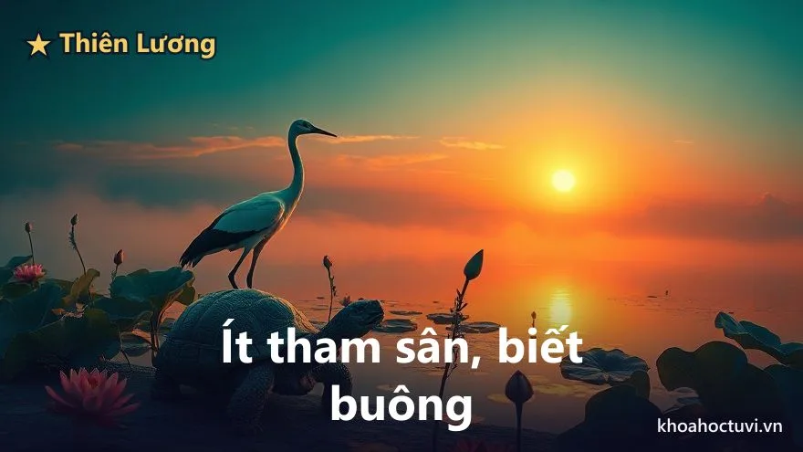 Thiên Lương thủ cung Phúc Đức — Phúc thọ tinh nhập phúc cung: một tâm hồn đứng cao hơn được – mất