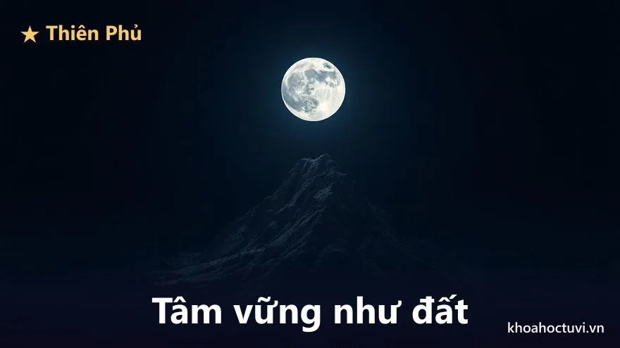 Thiên Phủ thủ cung Phúc Đức — Kho tàng nội tâm: một cái tâm vững như đất