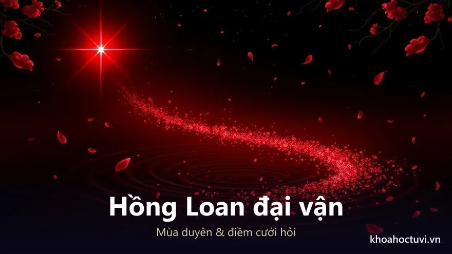 Sao lưu Hồng Loan trong đại vận báo hiệu năm cưới hỏi và hỷ sự