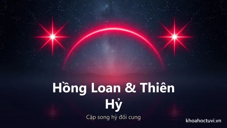 Cặp sao Hồng Loan và Thiên Hỷ đứng đối cung tạo thành trục hỷ tinh