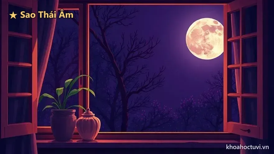 Hạnh phúc kiểu Thái Âm thủ Mệnh — mái nhà ấm bên khung cửa sổ dưới ánh trăng rằm