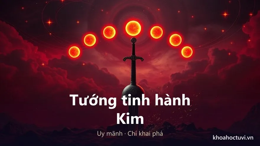 Sao Thất Sát thủ Mệnh — tướng tinh Nam Đẩu qua hình vị tướng mặc giáp cầm kiếm đứng hiên ngang