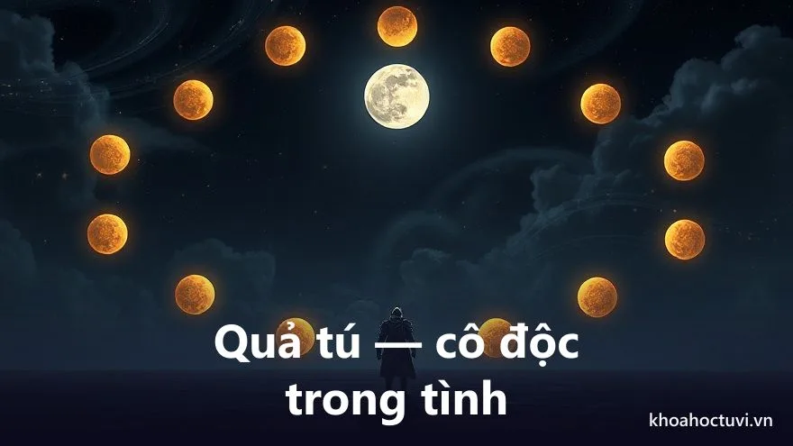Người Vũ Khúc thủ Mệnh cô độc trong tình cảm qua hình vị tướng đứng một mình dưới trăng lạnh