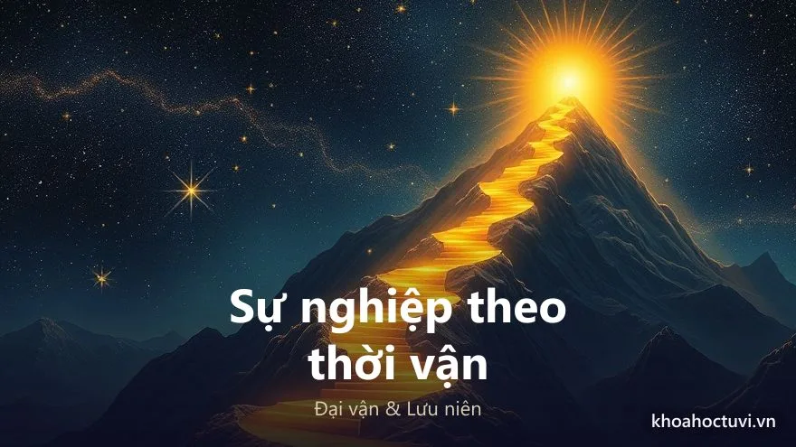 Biểu đồ nhịp thăng tiến sự nghiệp theo đại vận và lưu niên trong lá số tử vi