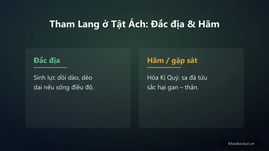 Tham Lang thủ cung Tật Ách — đắc địa và hãm