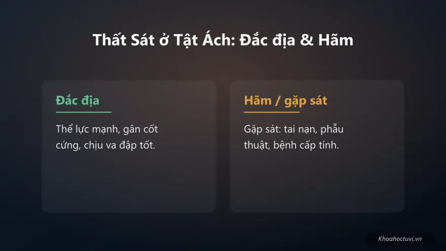 Thất Sát thủ cung Tật Ách — đắc địa và hãm