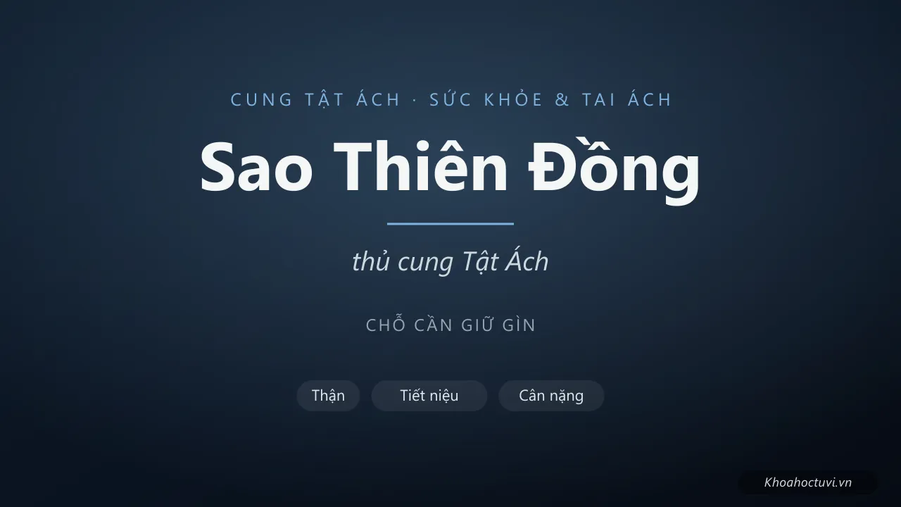 Sao Thiên Đồng thủ cung Tật Ách — luận giải Tử Vi Đẩu Số