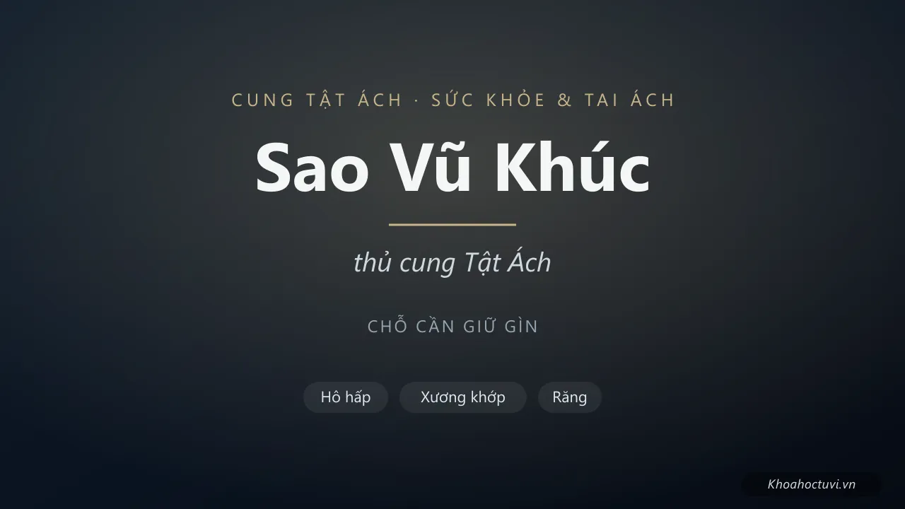 Sao Vũ Khúc thủ cung Tật Ách — luận giải Tử Vi Đẩu Số